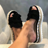 2020 Summer Fashion Sandals Shoes Women Bow Summer Sandals Slipper Indoor Outdoor Flip-flops Beach Shoes Female