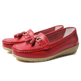 Woman Flat Female Moccasins Tassel Loafers Ladies Wedges Women Solid Comfort Mom Shoes Women's Footwear Plus Size