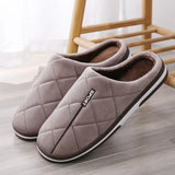 47 48 49 50 Large Size Men's Cotton Slippers for Autumn Winter Extra Large Plus Size Home Warm Thick-soled Indoor