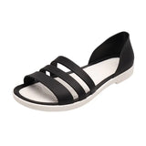 Women Summer Flat Sandals 2022 Open-Toed Slides Slippers Candy Color Casual Beach Outdoot Female Ladies Jelly