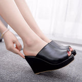 Breakj Cm Fish Mouth Slope With Large-Size Cool Slippers Waterproof Table Sandals Roman Sandals New