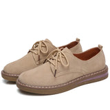Breakj And Winter New Cowhite Flat And Korean Version With Casual Small Leather Shoes British Style Women's Shoes Flat Bullock Single
