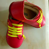 Genuine Leather shoes For Girls Boys Soft Bottom Anti-slip kids Shoes Casual Round Toe Lace Up