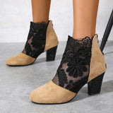 Gauze High-Heeled Sandals Women's Large-Size Fashion Round Heels Roman