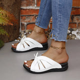 Breakj Size Slope With Slippers Spring And Summer New Bow Fish Mouth Slipper Beach Slipper