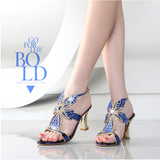 The Summer Of 2024, The New Diamond Sandals Wear High-Heeled Shoes, Elegant Thick-Heeled Shoes, Size