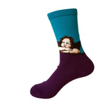 Cotton Socks Funny Oil Painting Fashion Happy Socks Night Winter Male Female Colorful Print Van Gogh Art Sock one