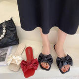 Flat-Soled Slippers Women Wear 2023 Summer New Korean Version Of Bowknot