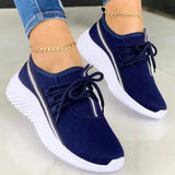 Women Sneakers Lace Up Sneakers For Women Soft Mesh Shoes Woman Sneakers Flat Comfortable Female Footwear Zapatos De