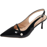 Breakj The Summer Of 2025, The New Word With Pearl Tip High Heels Fine Heels With Shallow Daily Casual Women's