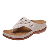 Breakj Foot Cool Slippers Female 2023 Summer New Large Size Hollow Diamond Thick Bottom Cool Slippers