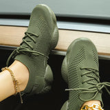 Chunky Sneakers Women Shose Summer Casual Breathable Mesh Plus Size 44 Shoes Platform Sport Running Vulcanize