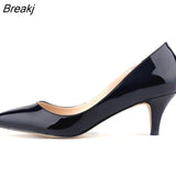 Classic Sexy Pointed Toes 5cm Low Med Kitten High Heels Women Pumps Shoes Spring Brand Design Dress Wedding