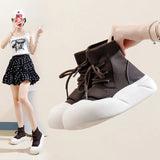 Breakj Top Small White Shoes Female 2024 New Autumn Model Student Ins Fashionable Shoes Versatile Casual Platform Fashion Board Shoes XT