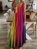 Fashion Sexy Sleeveless Beach Sling Dresses Women Elegant V-Neck Long Summer Dresses 2022 New Lady Vintage Flowers Print