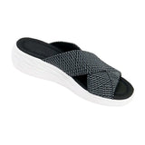 Women's Slippers Stretch Cross Orthotic Slide Sandals Women Open Toe Beach Slip on Comfort and Support Summer