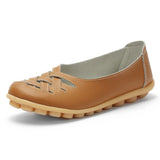 Genuine Leather Summer Women Flats Shoes 2021 Casual Shoes Breathable Ladies Loafers party Platform Women's