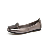 New Women Soft Ballet Flat Shoes PU Leather Heart Button Pointed Toe Women's Foldable Slip On Green Red Loafers