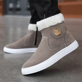2024 Extra-Large Snow Boots Men's Trend Short Boots Plush Warm Cotton Boots Fashionable Men's