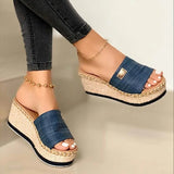 Women's Shoes Slippers 2025 New Thick Bottom Slope Heel Fashion Wish Sandals