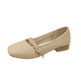 Mary Jane Women's Shoes 2024 New Spring Evening Wind Gentle Fairy Shoes Thick Heels Small Leather Shoes Single