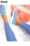 Women Shoes 2023 Summer Fly Weave Rhinestone Flats Shoes Women Fashion Plus Size Sneakers Women Platform Casual Sport