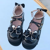 shoes on heels Lolita shoes women platform Japanese Uniforms leather shoes Mary Jane Shoes Girls High Heel College Student