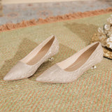 Autumn New Soft Leather Head Not Tired Single Shoe Fine Heel Temperament Shallow Versatile High-Heeled Shoes Work