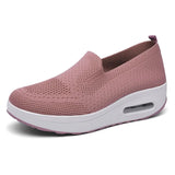 Spring Autumn Women's Swing Shoes Mesh Woman Loafers Flat Platforms Female Shoe Wedges Ladies Shoes Height Increasing