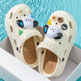 Women's Sandals Fashion Charms Clog Shoes Wear Increased Non-slip High-heeled Shoes Hole Shoes Beach Sandals Sandalias