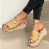 latform Wedges Slippers Women Sandals 2022 New Female Shoes Fashion Heeled Shoes Casual Summer Slides Slippers