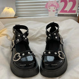 lolita shoes new trend y2k platform shoes retro goth mary janes japanese jk uniform soft girls high heels summer women's