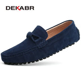 New 2022 Men Cow Suede Loafers Spring Autumn Genuine Leather Driving Moccasins Slip on Men Casual Shoes Big Size