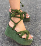 Breakj Women's Shoes 2025 Summer New Fish Mouth Strap Slopes Sandals Women's Large-Size Thick-Soled