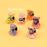 1pcs Hard Resin Cute Animal Shoe Charms Decorations Mini Bear Shoes Buckle Accessories for Croc Jibz Kids Party Gift