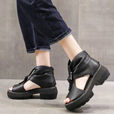Breakj Platform Sandals Women's High Heel Women's Shoes 2023 Summer New Fish Mouth Shoes Rome Wedge Belt Buckle Sandals Women's