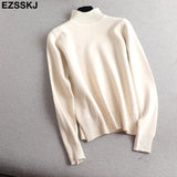 color basic sweater thick Sweater Women Pullover Casual Half Turtleneck Long Sleeve Knit Sweater Female