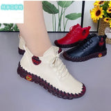 Breakj Beef Soft-Soled Mother Shoes Women 2025 Spring And Autumn New High-Top Single Shoes Casual