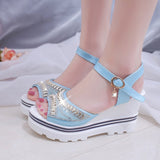 Female Summer 2023 New Solid Color Female Sandals Wedge Wedge Waterphone Fashion Women's