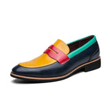 Leather Shoes Men Loafers Casual Wedding Party Non-slip Shoes Men Moccasins Comfy Slip on