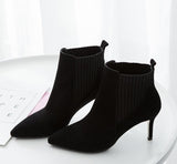 2024, Short Boots, Women's Thin-Heeled Bare Boots, Frosted Martin Boots, High Heels, Children's Autumn And Winter Style