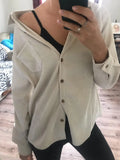 Women Blouses Shirts Tunic Womens Tops 2021 Long Sleeve Clothing Button Up Down Loose White New Fashion Design