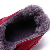 Boots For Women 2021 Warm Plush Fur Ankle Boots Winter Female Slip On Flat Casual Shoes Plus Velvet Waterproof Women