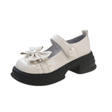 Bow With Thick Soles, College Style JK Small Leather Shoes, Women's Summer 2024 New Retro French