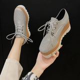 design thick-soled women's sports shoes fashion star mirror leather women's casual shoes runway brand wooden sole