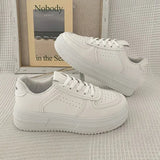 Breakj Small White Shoes Women In The Autumn Of 2025 New Korean Version Of Loose Cake Casual Sneakers Students Tie Board