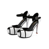 Breakj Sandals 2023 Summer New Ultra-Sex Fine High Heel Fish Mouth Fashion Toeproof Waterproof Single