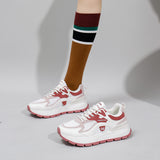 Breakj Korean Version Low Help Dad Shoes Female 2025 Summer New Breathable Student Sports Increase Leisure