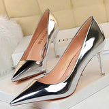 Shoes Woman Pumps Patent Leather High Heels Shoes Women Basic Pump Wedding Shoes Female Stiletto Women Heel Plus Size