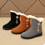 Boots Women Winter Shoes Woman Non Slip Boots Crystal Casual Ankle Boots Ladies Warm Plush Comfort Female Footwear